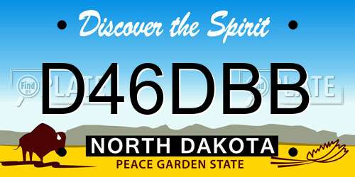 D46DBB North Dakota License Plate