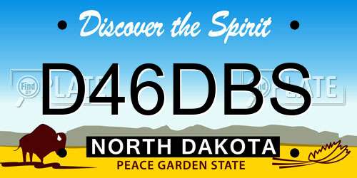 D46DBS North Dakota License Plate