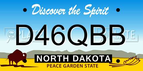 D46QBB North Dakota License Plate
