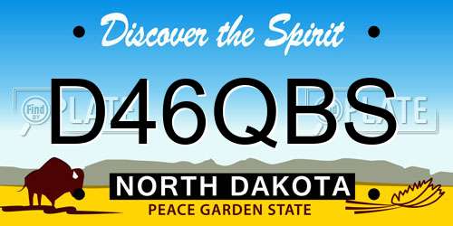 D46QBS North Dakota License Plate