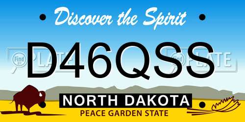 D46QSS North Dakota License Plate