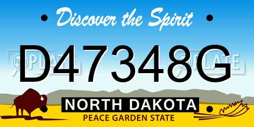 D47348G North Dakota License Plate
