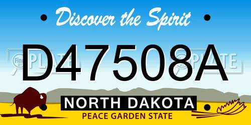 D47508A North Dakota License Plate