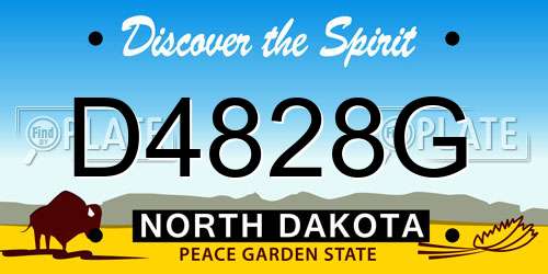 D4828G North Dakota License Plate