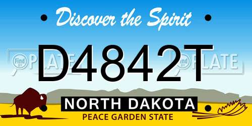D4842T North Dakota License Plate