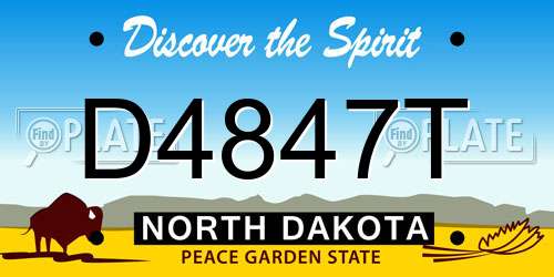D4847T North Dakota License Plate