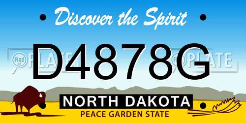 D4878G North Dakota License Plate
