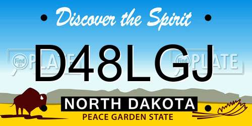D48LGJ North Dakota License Plate