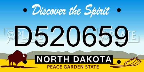 D520659 North Dakota License Plate