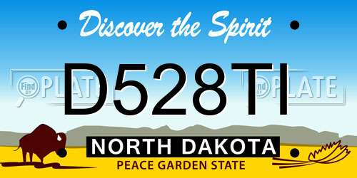D528TI North Dakota License Plate