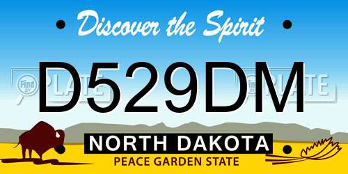D529DM North Dakota License Plate