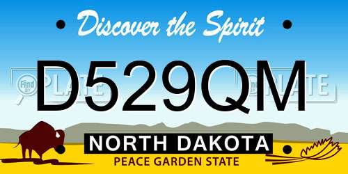 D529QM North Dakota License Plate