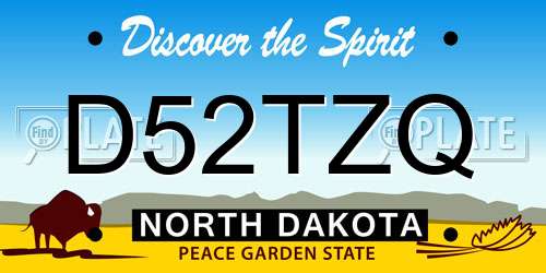D52TZQ North Dakota License Plate