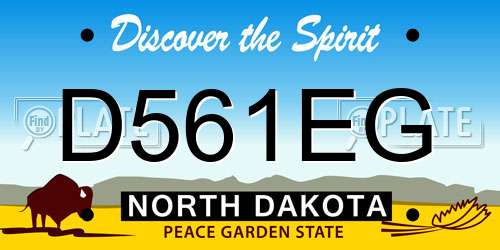 D561EG North Dakota License Plate