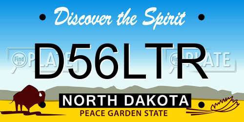 D56LTR North Dakota License Plate