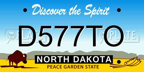 D577TO North Dakota License Plate