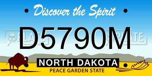D5790M North Dakota License Plate