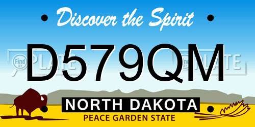 D579QM North Dakota License Plate
