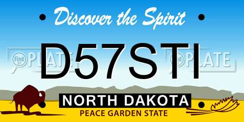 D57STI North Dakota License Plate