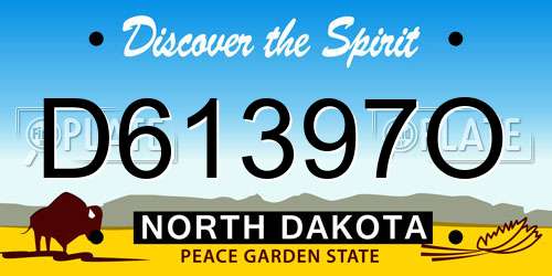 D61397O North Dakota License Plate