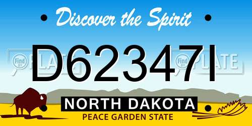 D62347I North Dakota License Plate