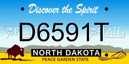 D6591T North Dakota License Plate