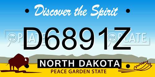 D6891Z North Dakota License Plate