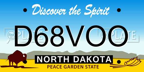 D68VOO North Dakota License Plate