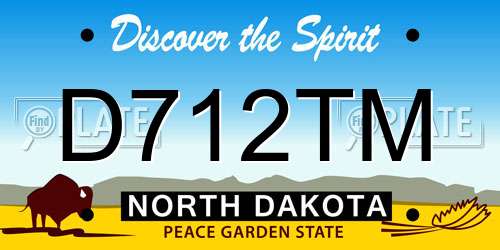 D712TM North Dakota License Plate