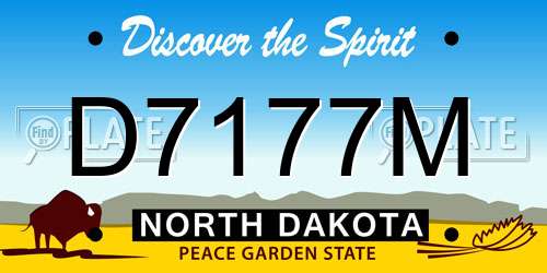 D7177M North Dakota License Plate