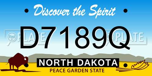 D7189Q North Dakota License Plate