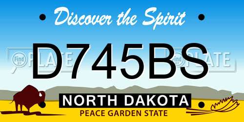 D745BS North Dakota License Plate