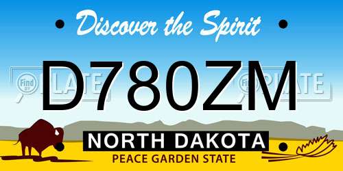 D780ZM North Dakota License Plate