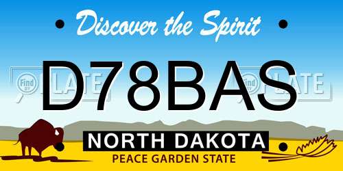 D78BAS North Dakota License Plate