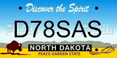 D78SAS North Dakota License Plate