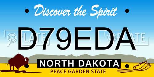 D79EDA North Dakota License Plate