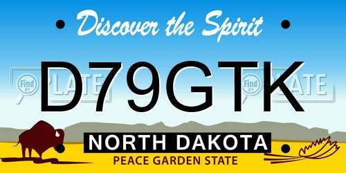 D79GTK North Dakota License Plate