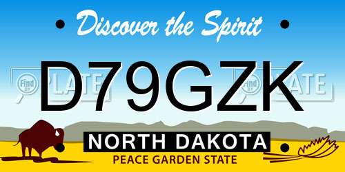 D79GZK North Dakota License Plate