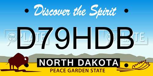 D79HDB North Dakota License Plate
