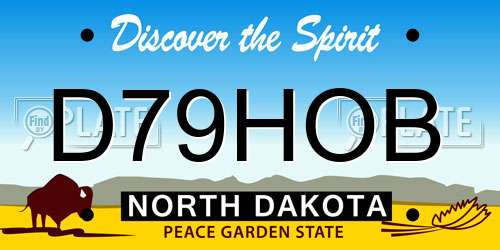 D79HOB North Dakota License Plate