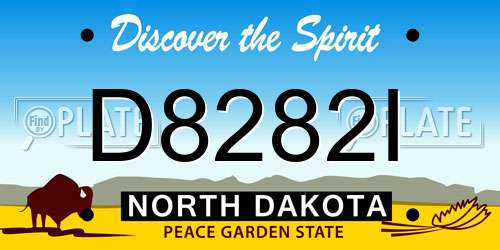 D8282I North Dakota License Plate