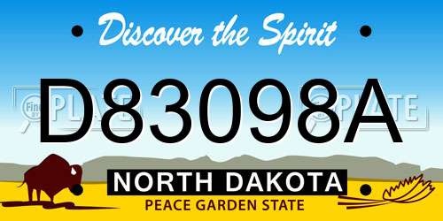 D83098A North Dakota License Plate