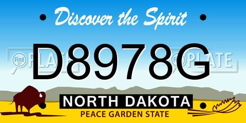 D8978G North Dakota License Plate