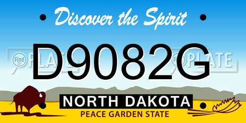 D9082G North Dakota License Plate