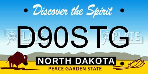 D90STG North Dakota License Plate