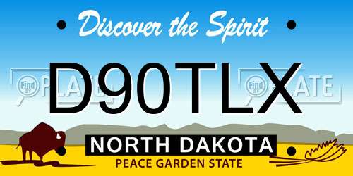 D90TLX North Dakota License Plate