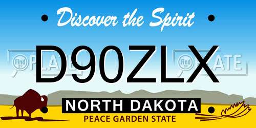 D90ZLX North Dakota License Plate