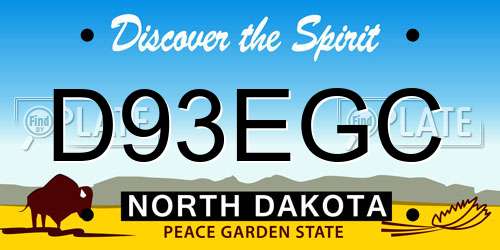 D93EGC North Dakota License Plate