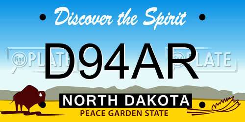 D94AR North Dakota License Plate