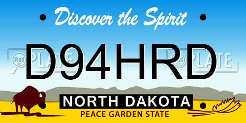 D94HRD North Dakota License Plate